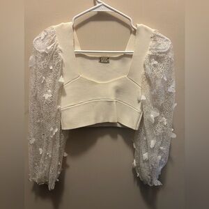 FP Intimately Cropped Long Sleeved Top